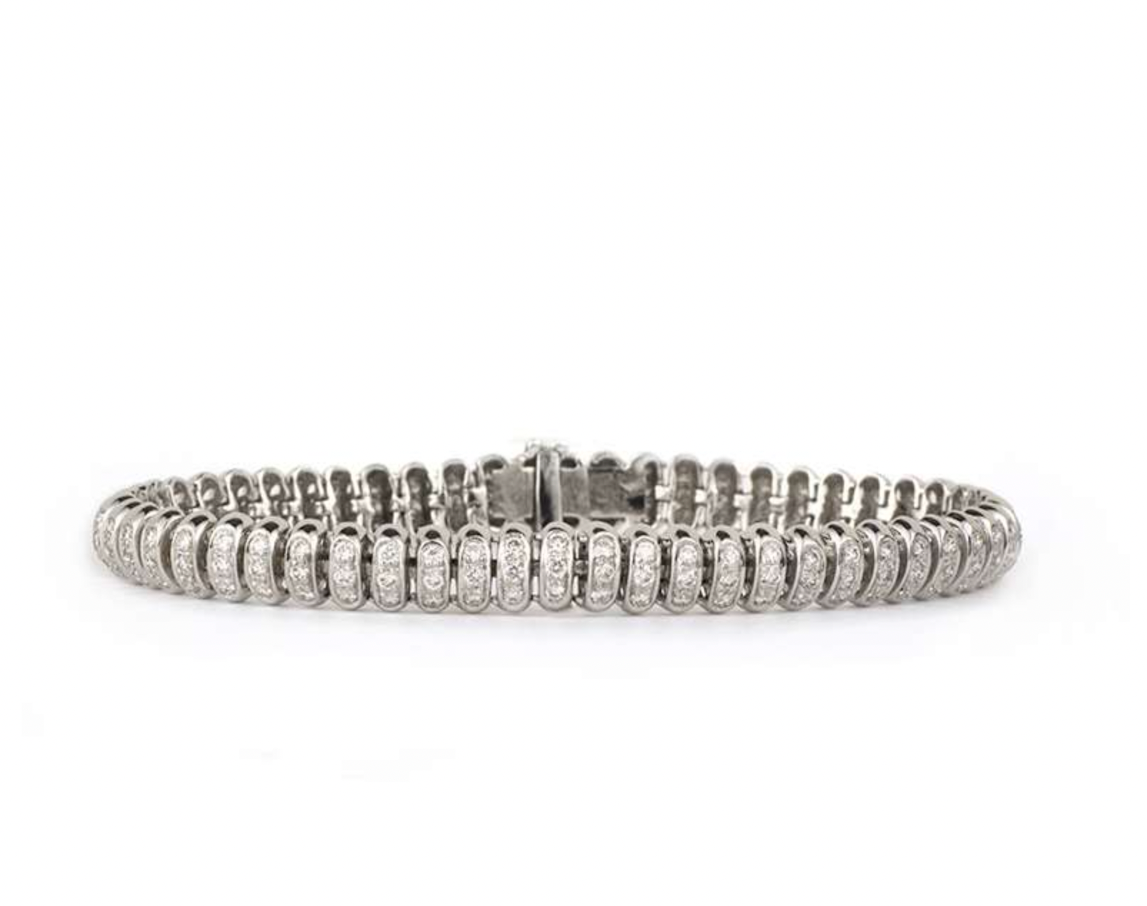 18ct white gold & white diamond bracelet