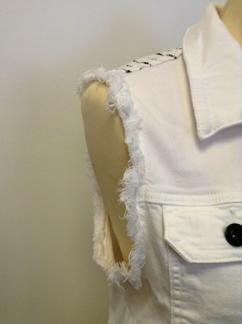 Adriano Goldschmied White Denim Vest