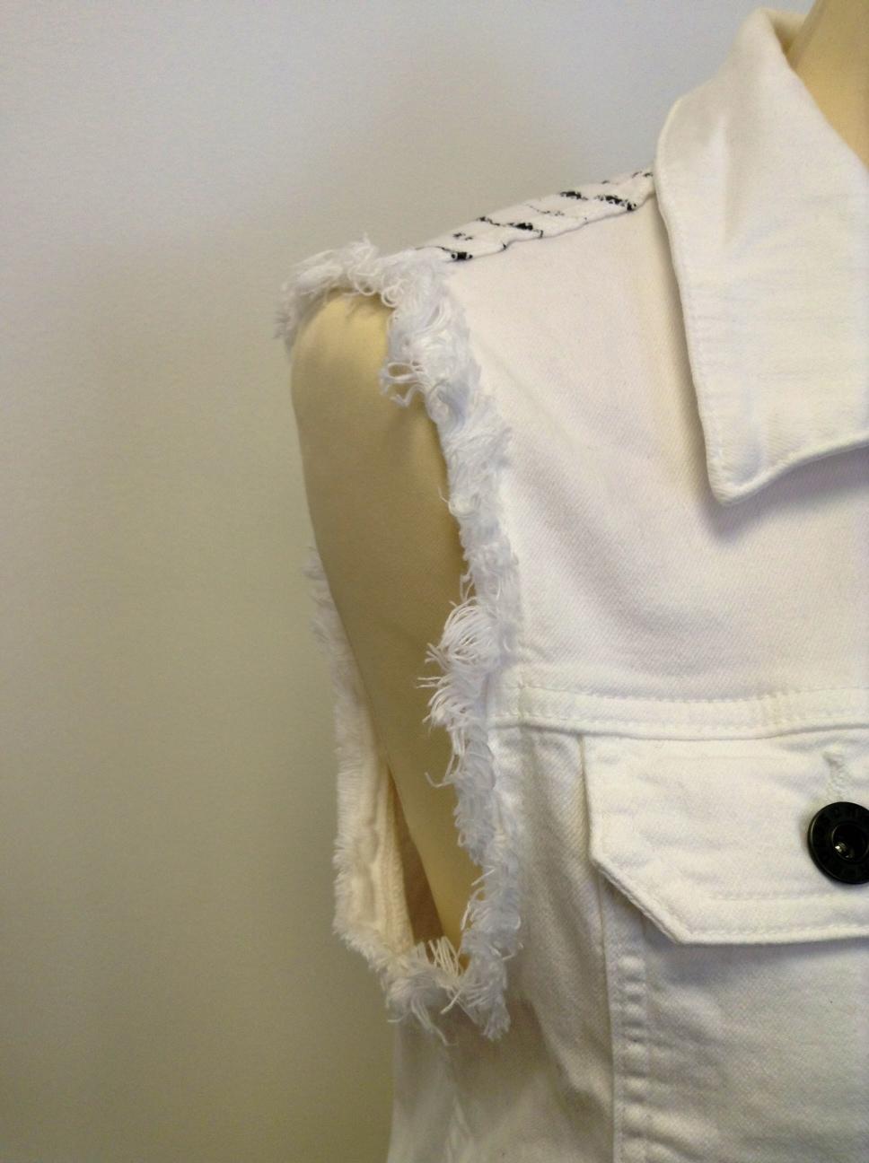 Adriano Goldschmied White Denim Vest