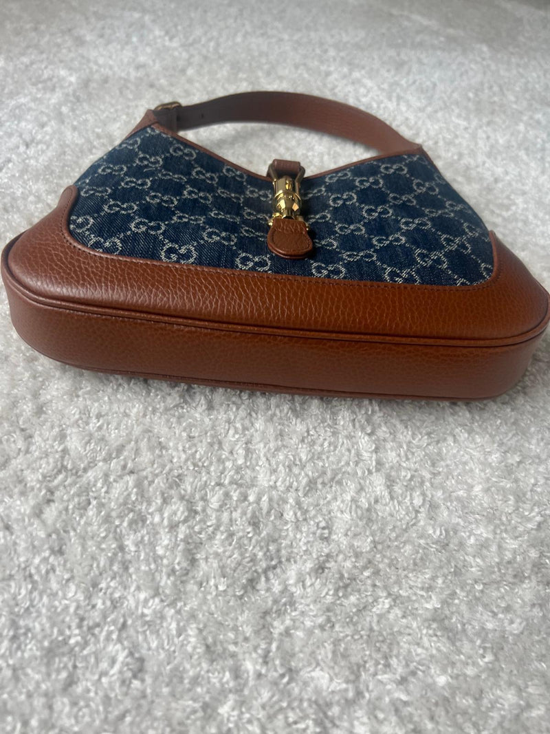 Gucci Medium Denim Jackie O Bag