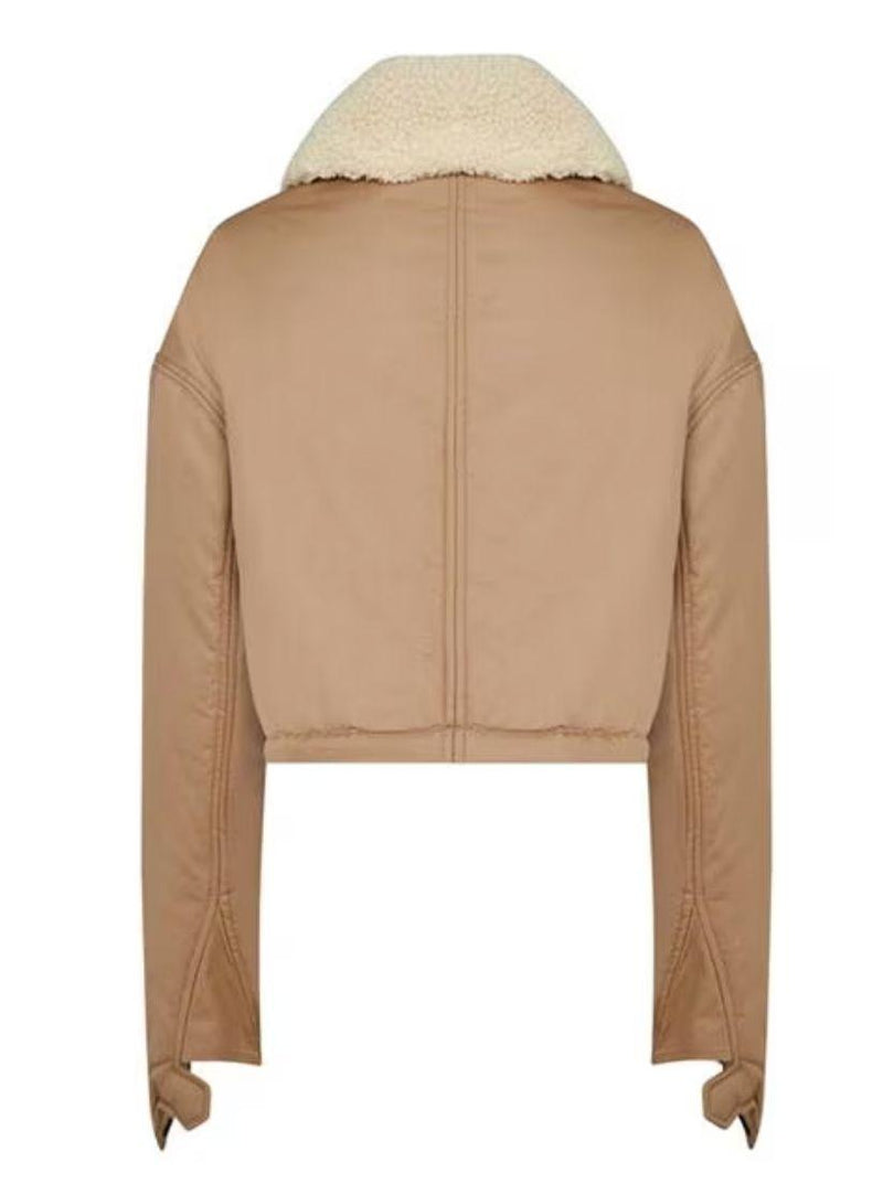 Amiri Camel Cropped Puffer Jacket