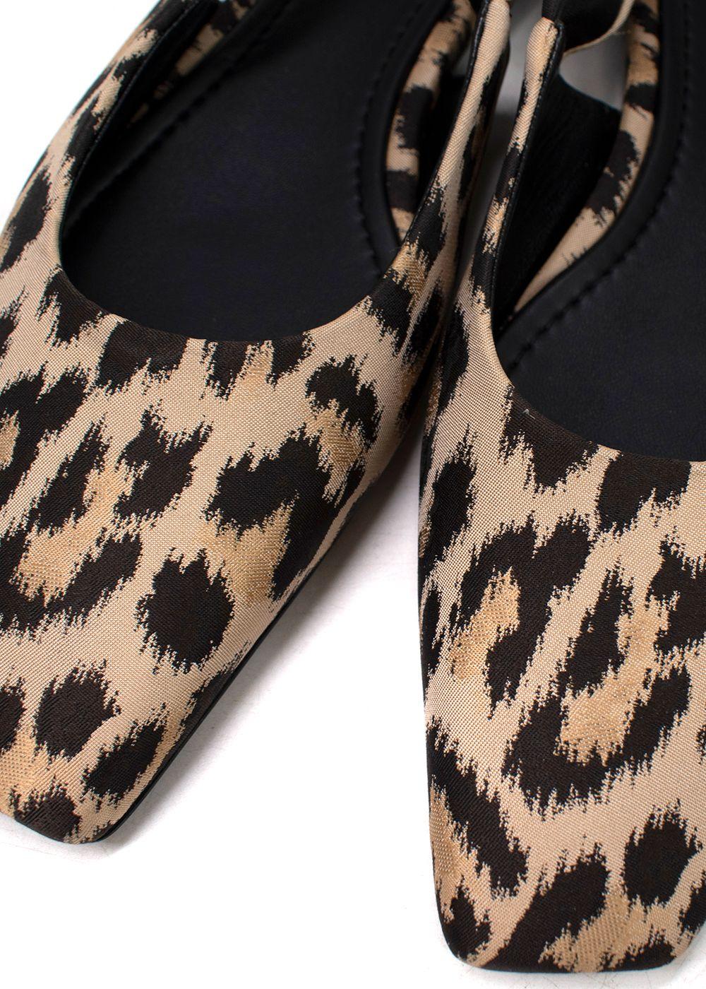 Leopard Print Mizza Slingback Flats