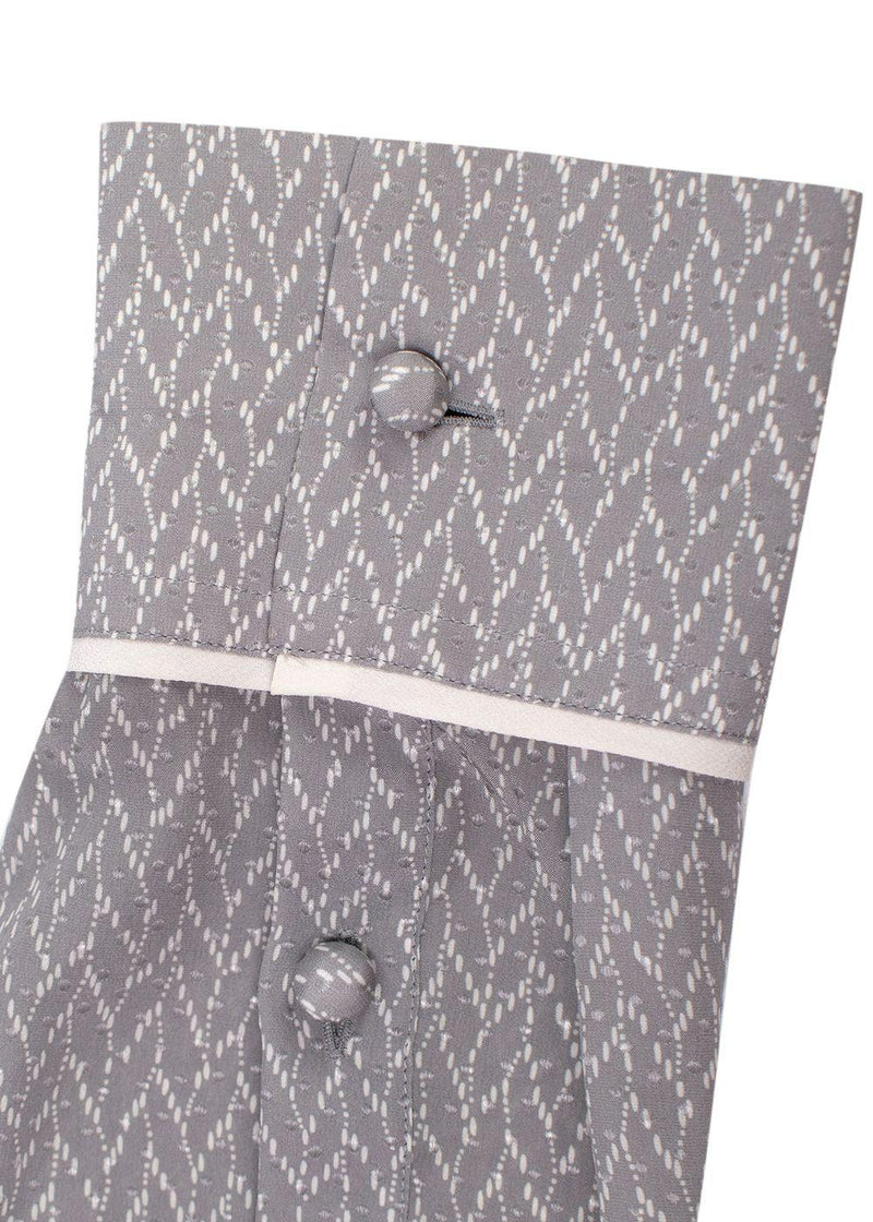 Fendi Silk Grey & White Longline Shirt