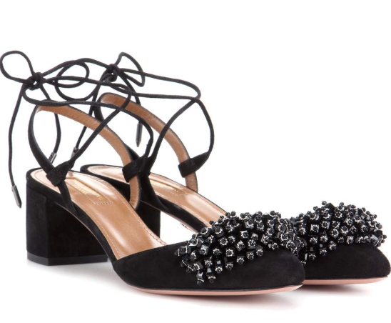 Aquazzura Monaco 50 Mid-Heel Sandals