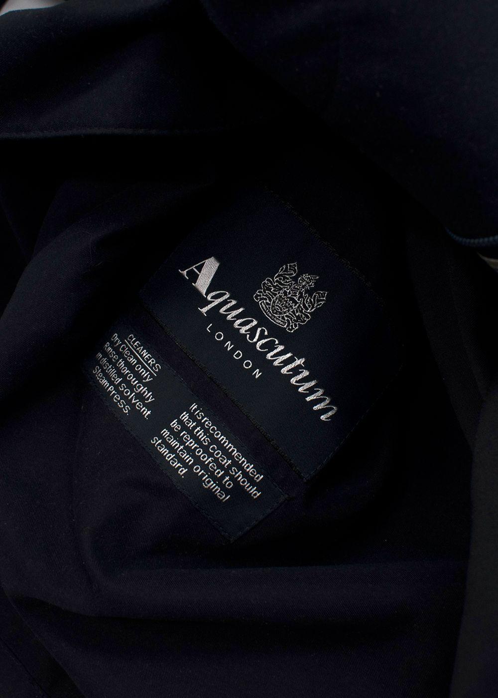 Aquascutum Black Polyester Coat