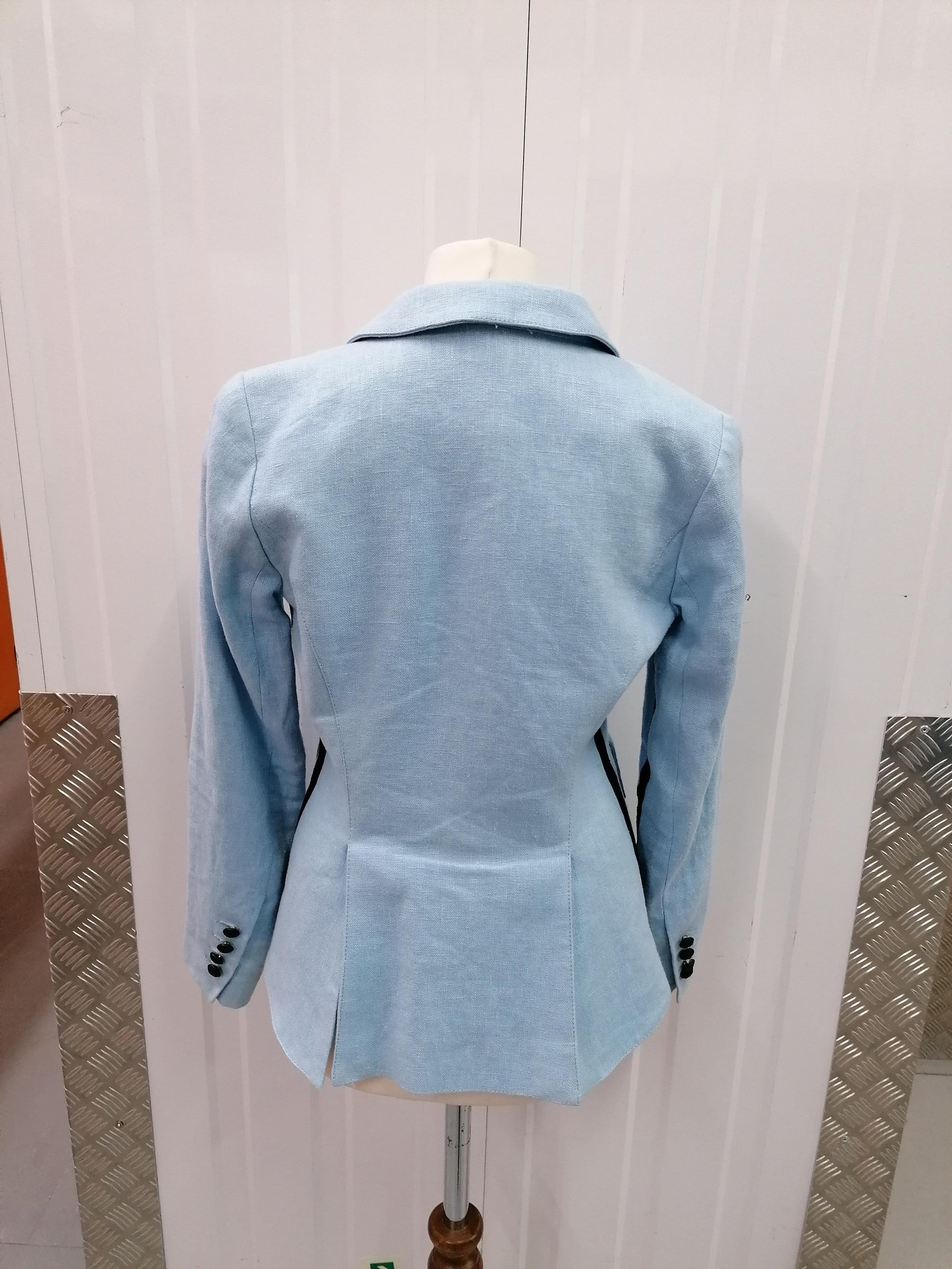 Smythe Blue Linen Single Breasted Blazer