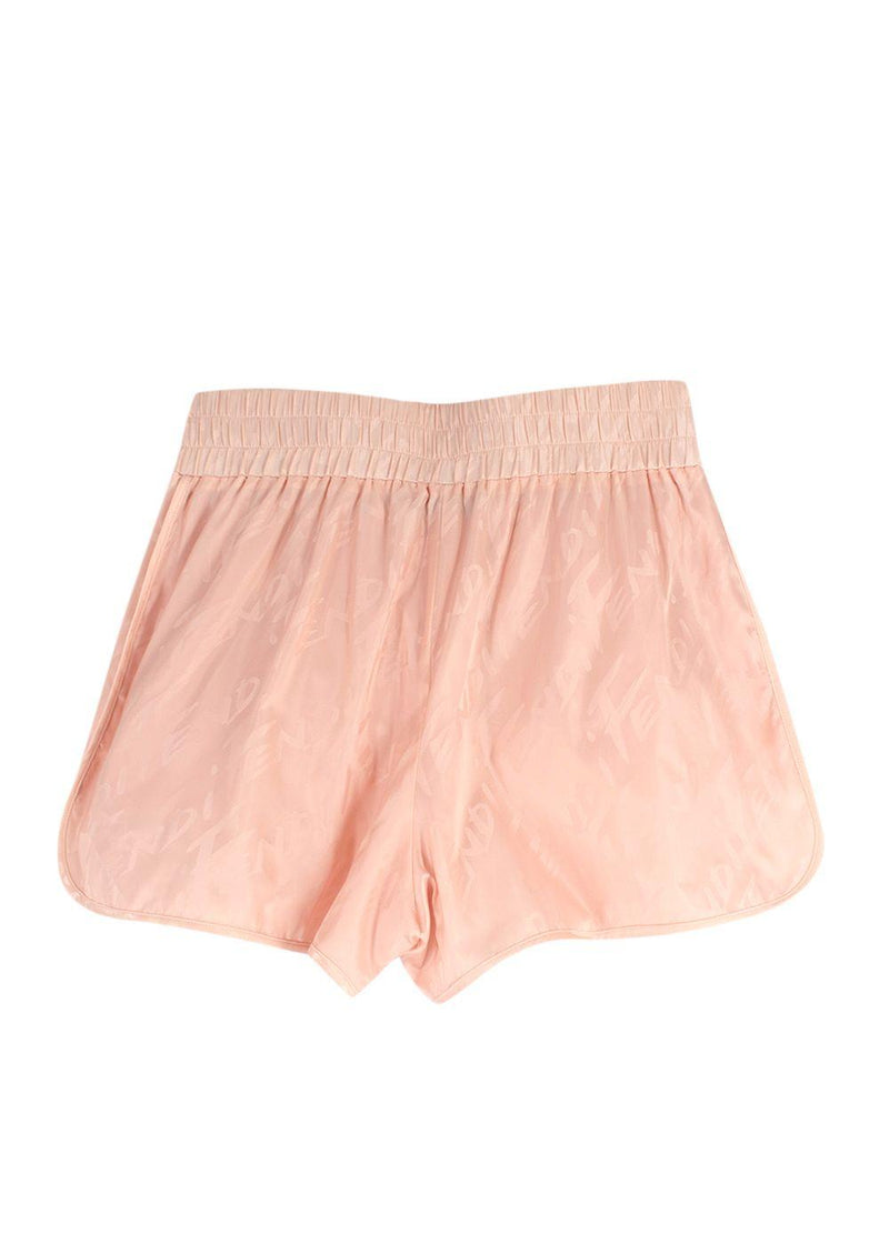 Fendi Pink Monogram Satin Shorts
