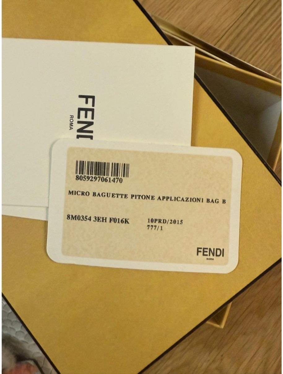 Fendi Python Micro Baguette Bag