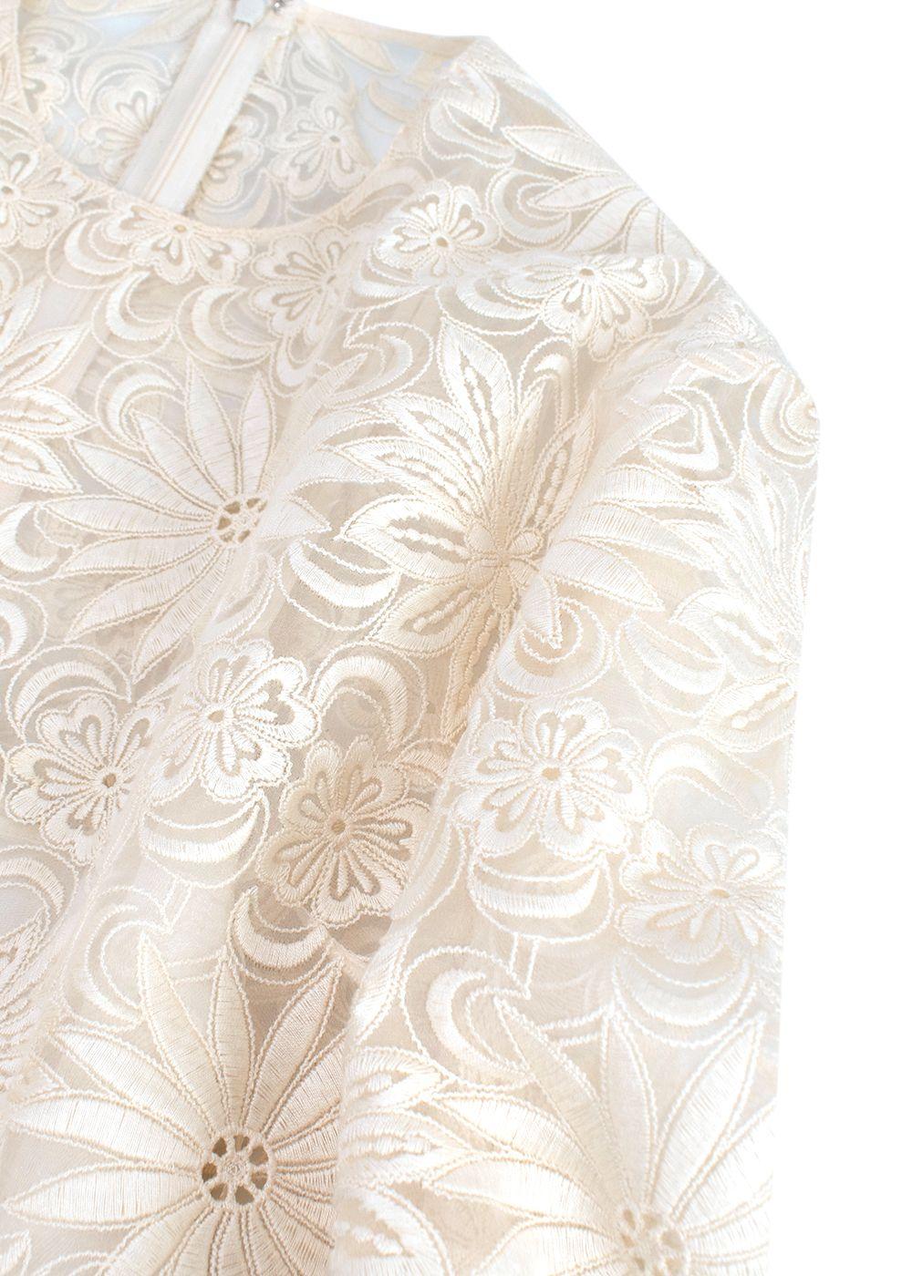 Ivory Floral Embroidered Playsuit