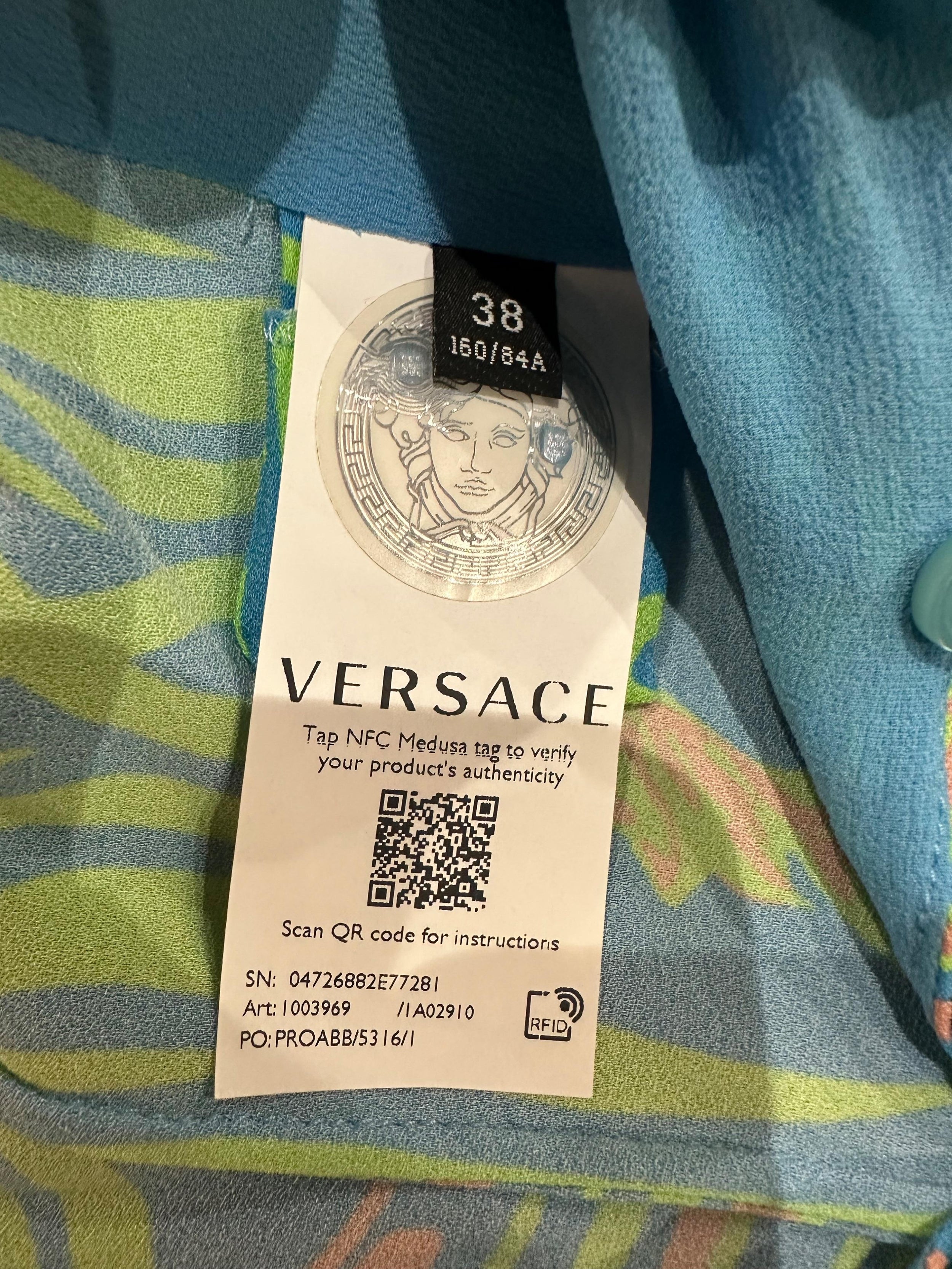 Versace Multicoloured Draped Bodysuit