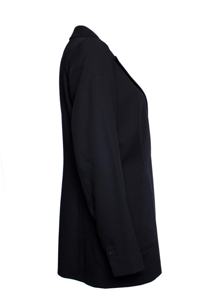Dries Van Noten Black Wool Jacket W/Satin Lapels