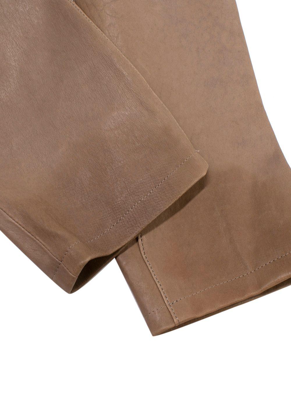 J Brand Brown Leather Trousers