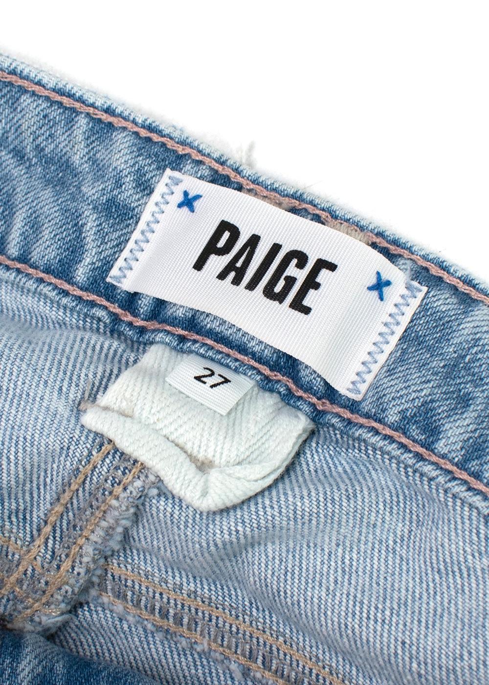 Paige Light Wash Noella Mid-rise Destructed Jeans