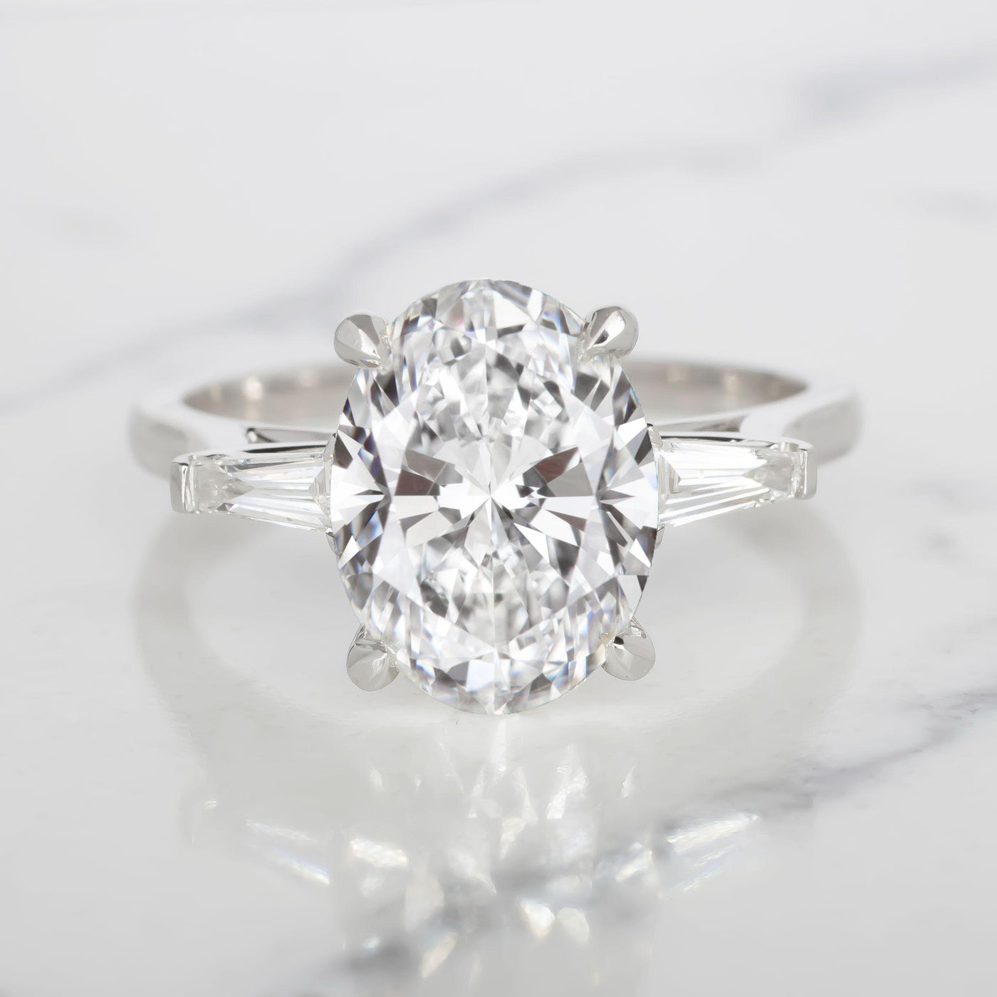 Verde 3ct IGI Certified Lab-grown Oval Cut VS2 Diamond Ring
