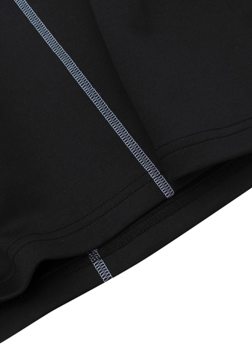 MCQ Black Neoprene Bodycon Mini Dress