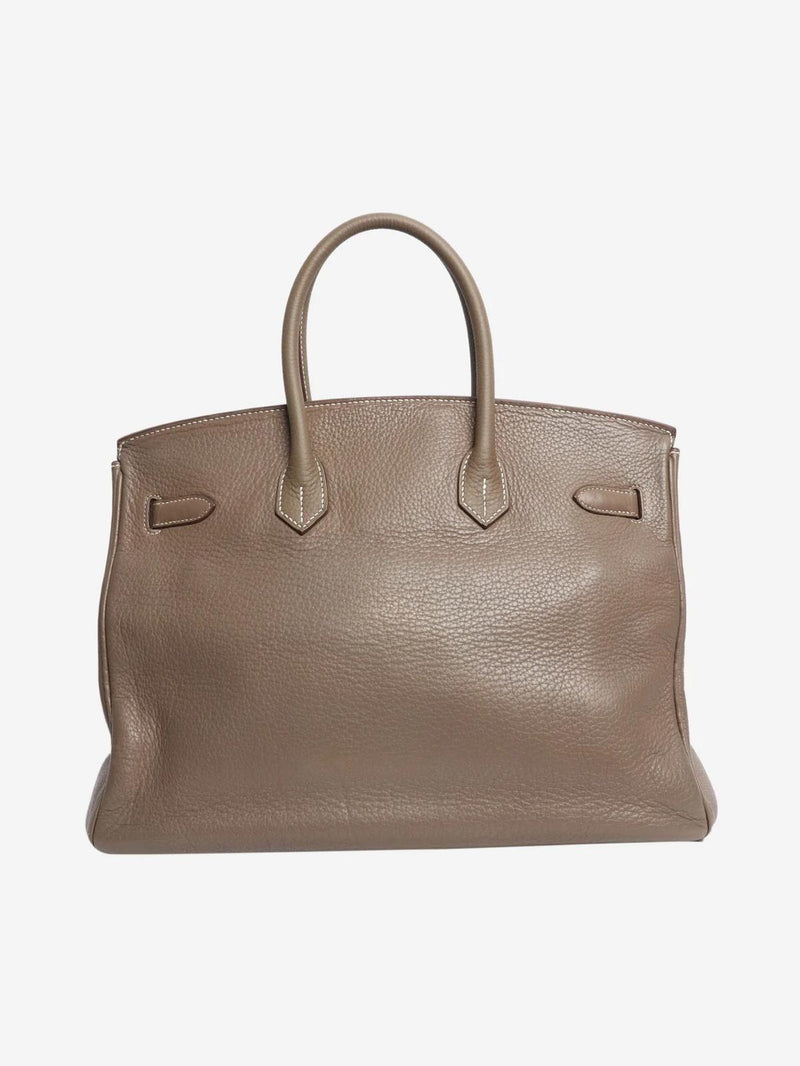 Hermes Etoupe Clemence 2008 Birkin 35