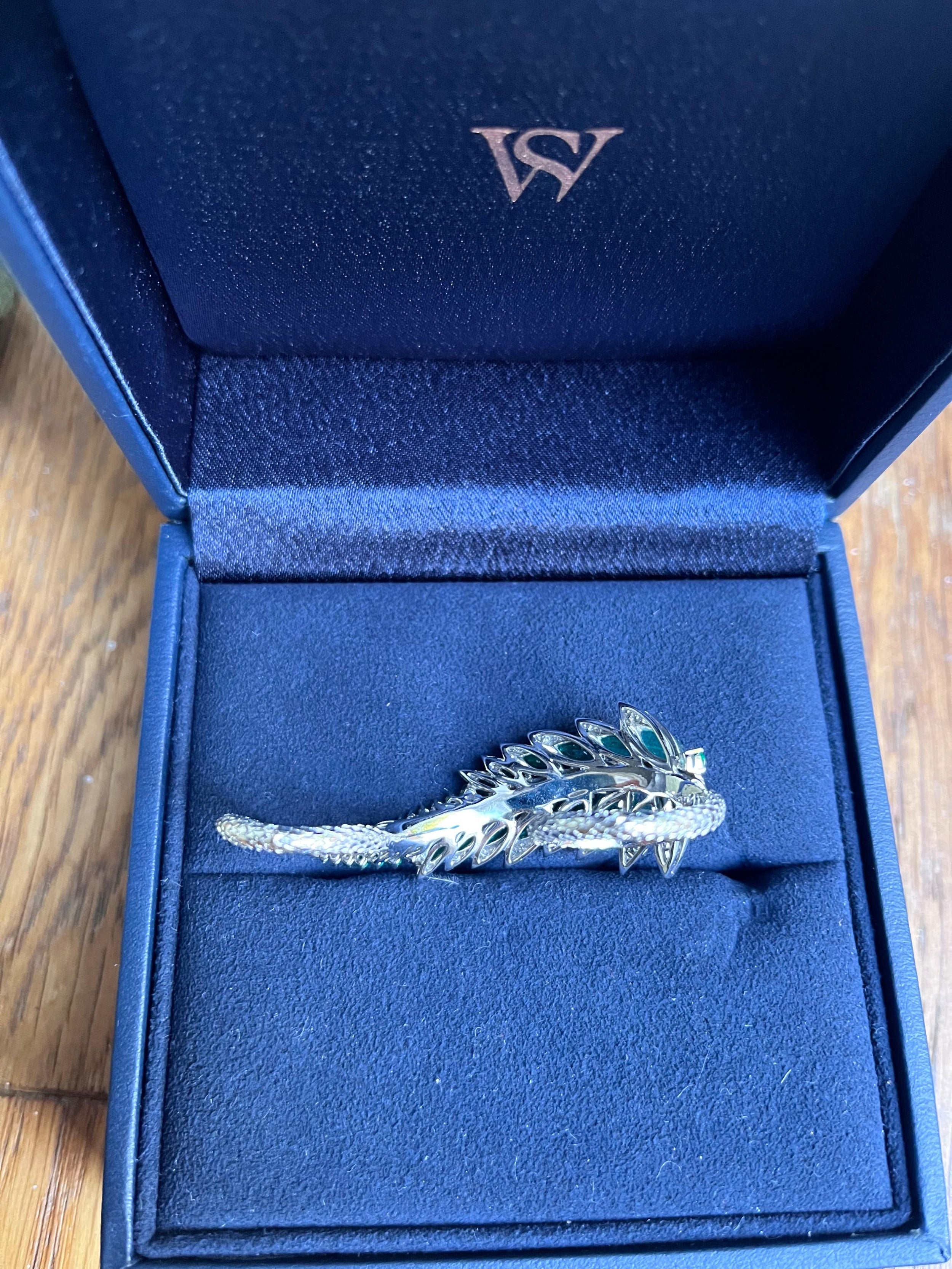 Stephen Webster Emerald Plumage Side Sweep Ring