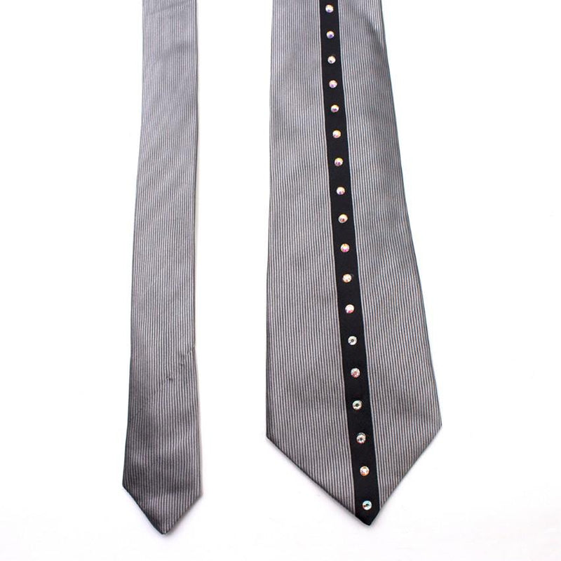 Duchamp Silver Silk Embellished Tie