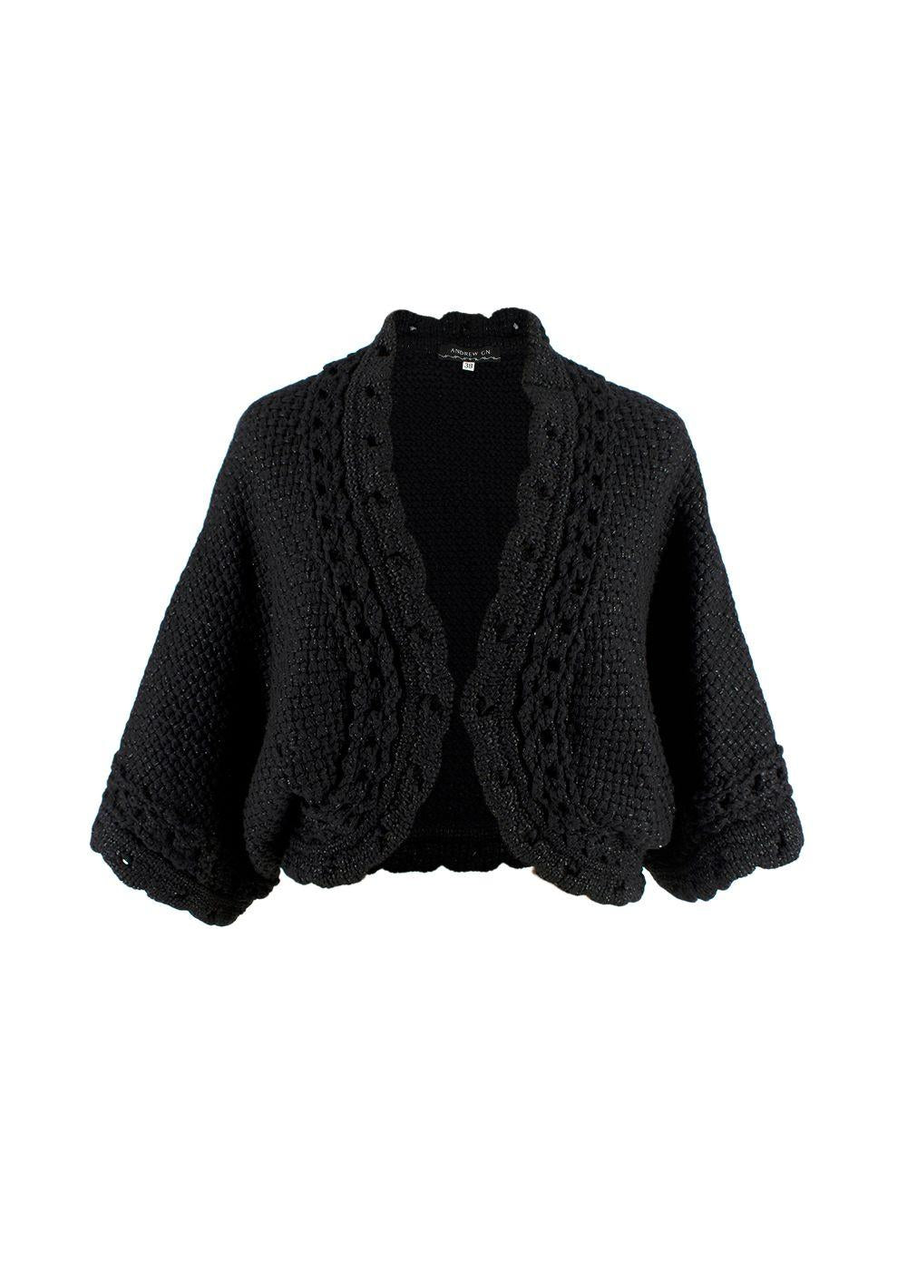 Andrew GN Black Sparkle Cardigan