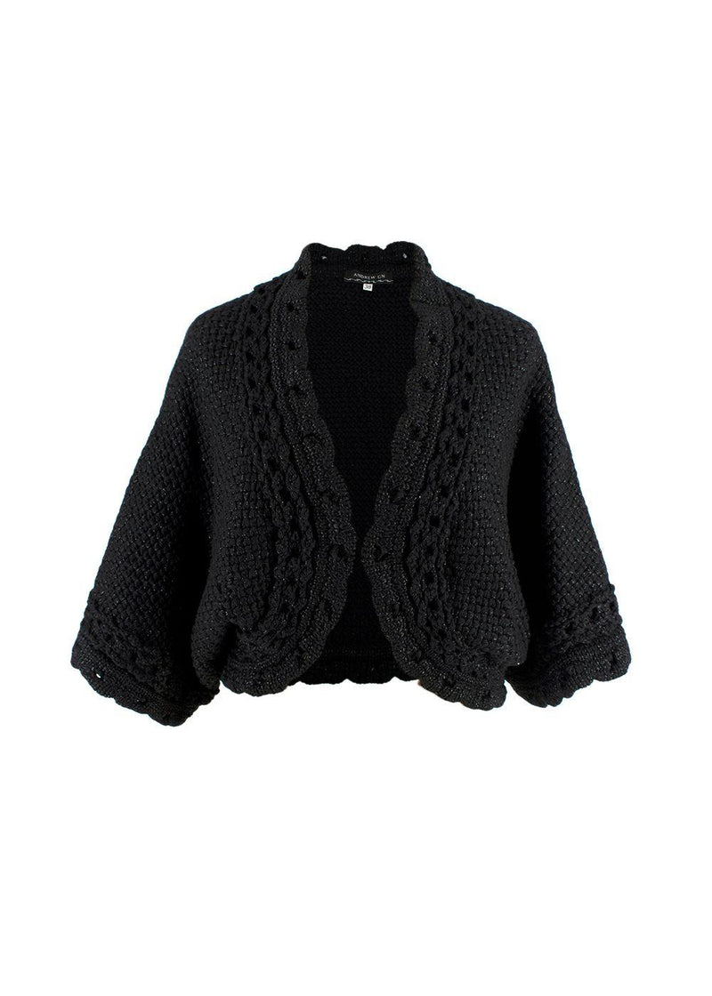 Andrew GN Black Sparkle Cardigan