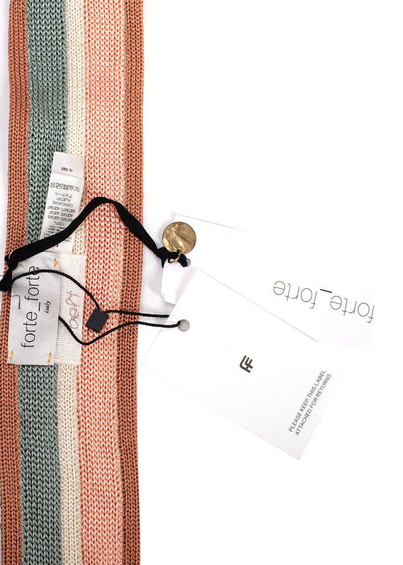 Forte Forte Pink Toned Striped Knit Belt