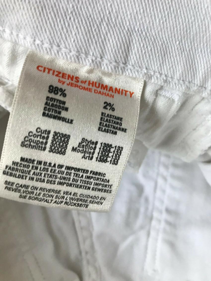 Citizens of Humanity Dani White Cropped Straight Leg Jeans