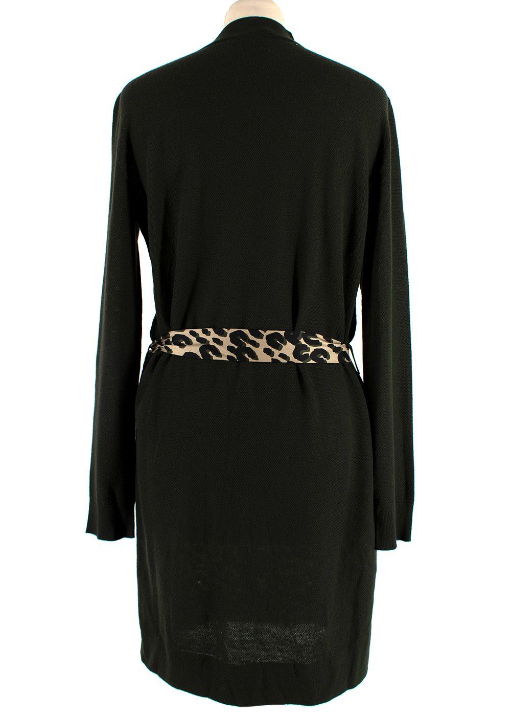 green/Leo print turtleneck