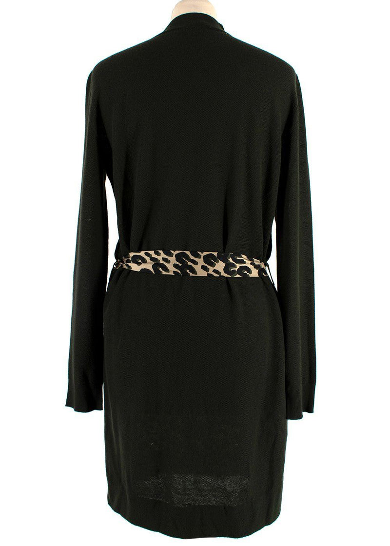 green/Leo print turtleneck