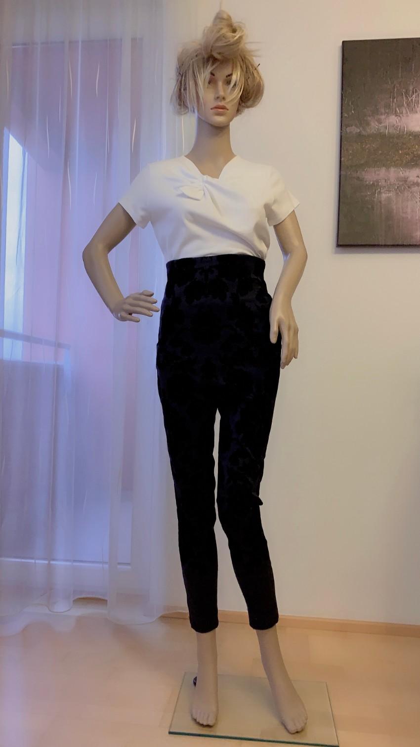 Toga Flocked Velvet Skinny Pants