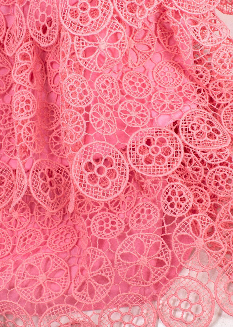 Self Portrait Kids  Pink Guipure  Lace Dress