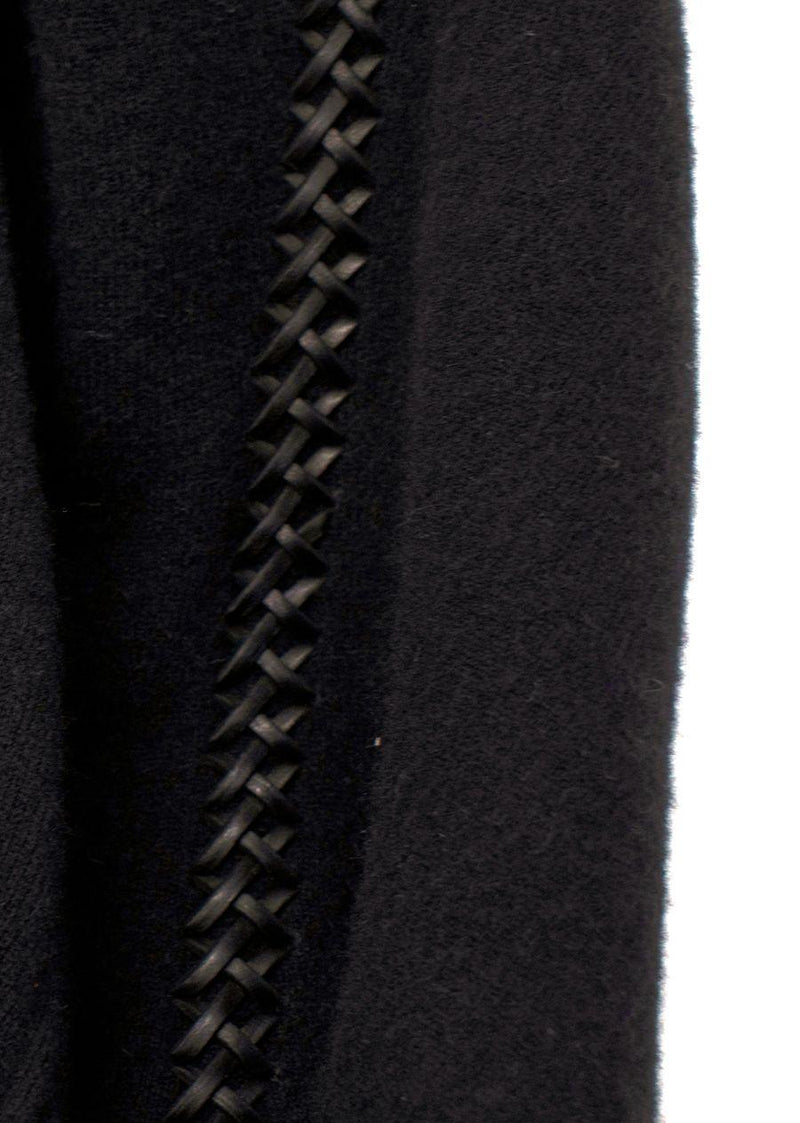 Black knotted rope coat