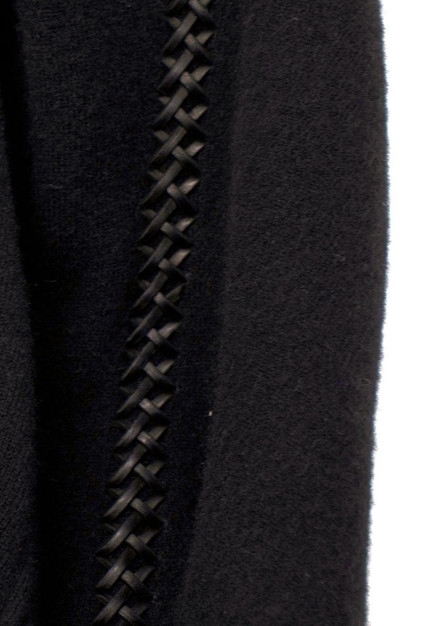 Black knotted rope coat