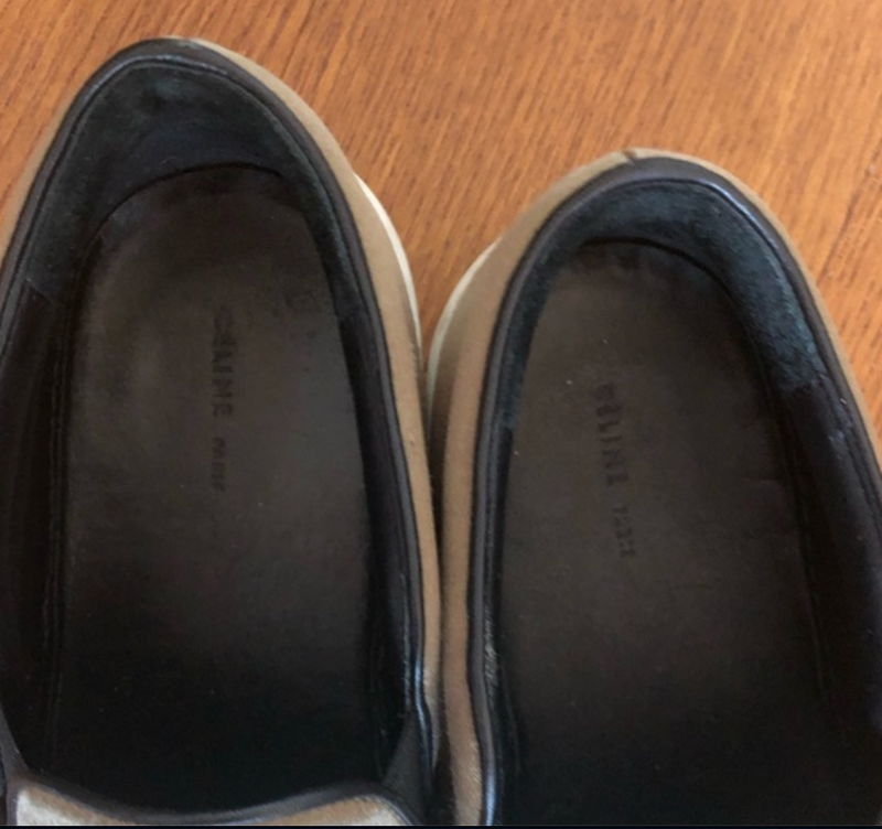 Celine Khaki Slip-On Sneakers