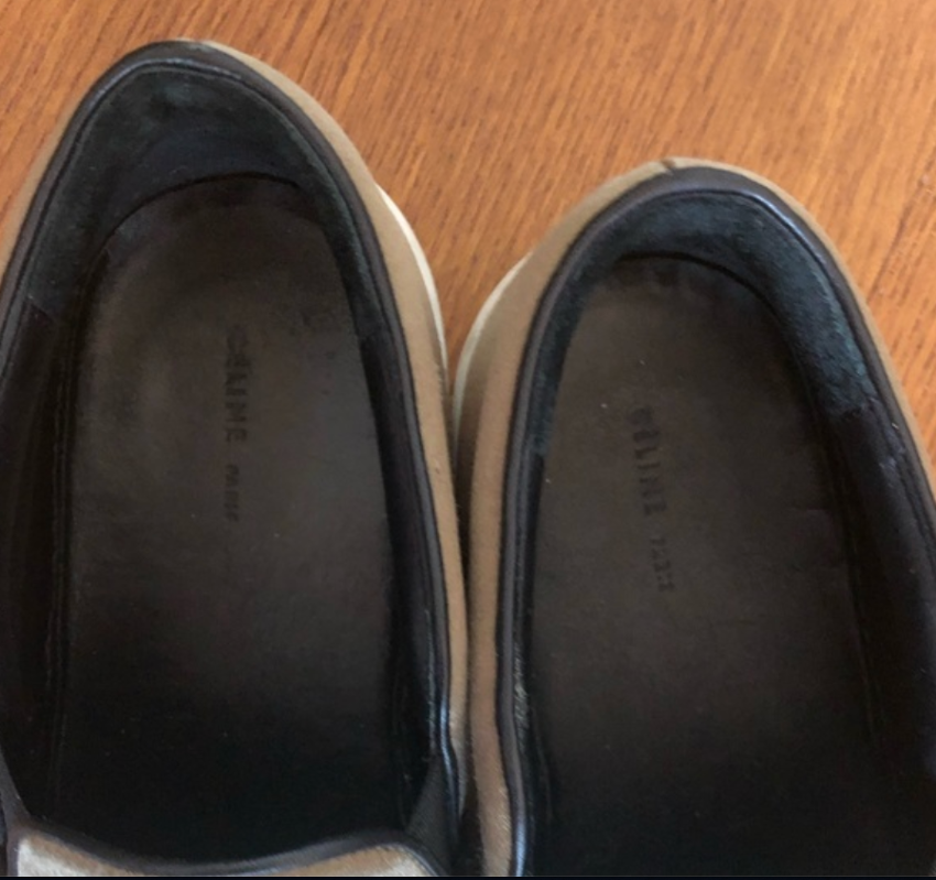 Celine Khaki Slip-On Sneakers