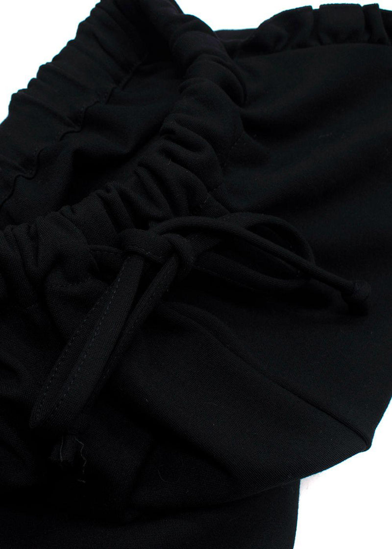 Simone Rocha Black Frill Detail Cuffed Joggers