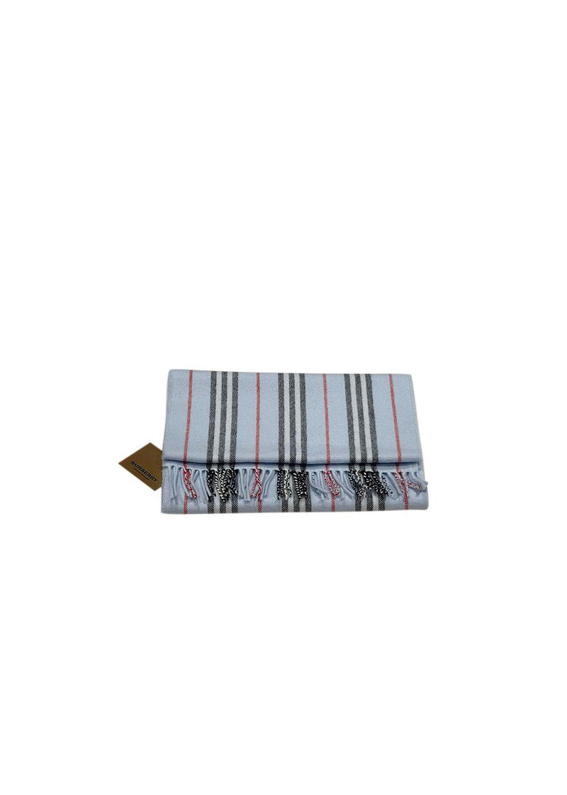 Blue Wool & Cashmere Scarf