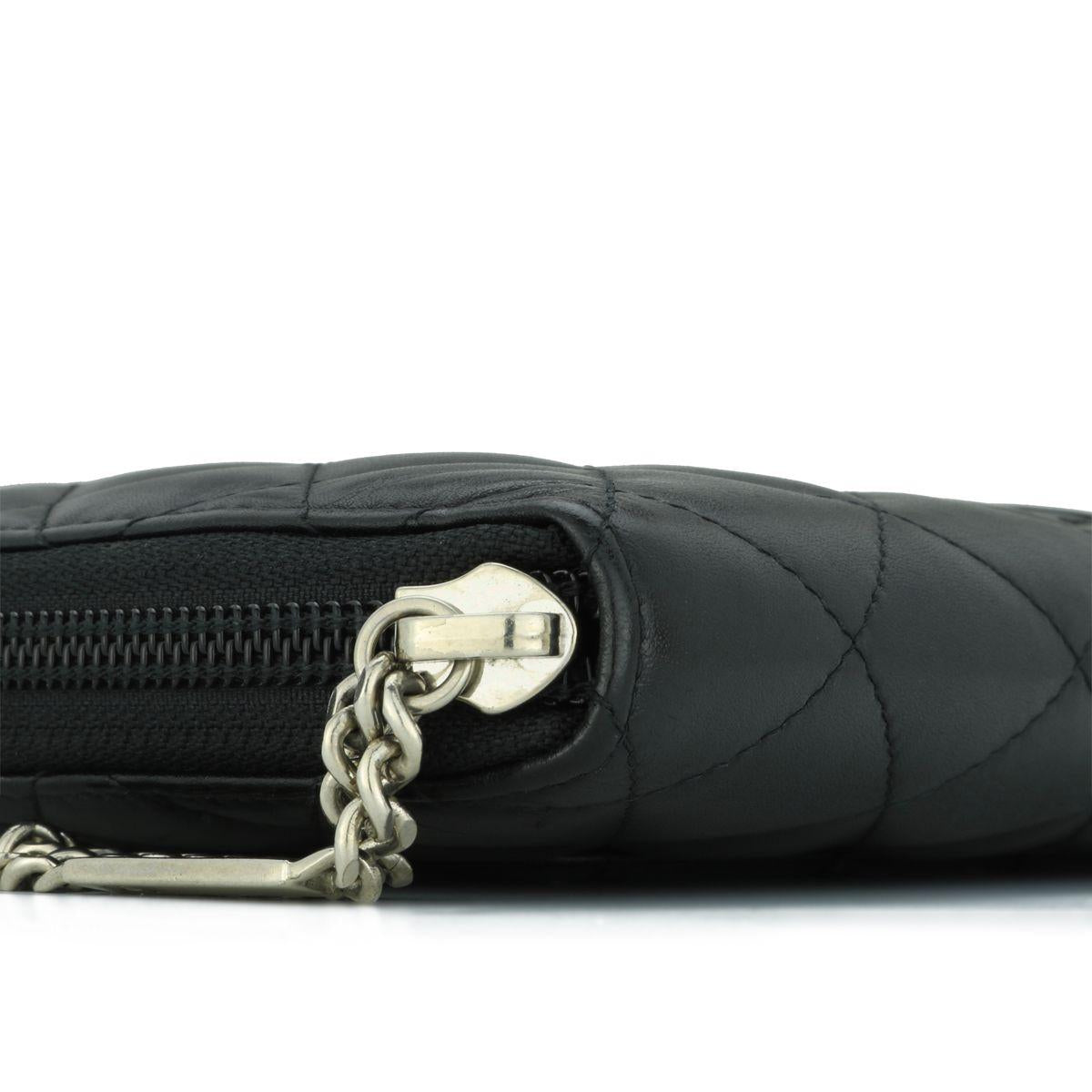 Chanel Black Cambon Zip-around Wallet
