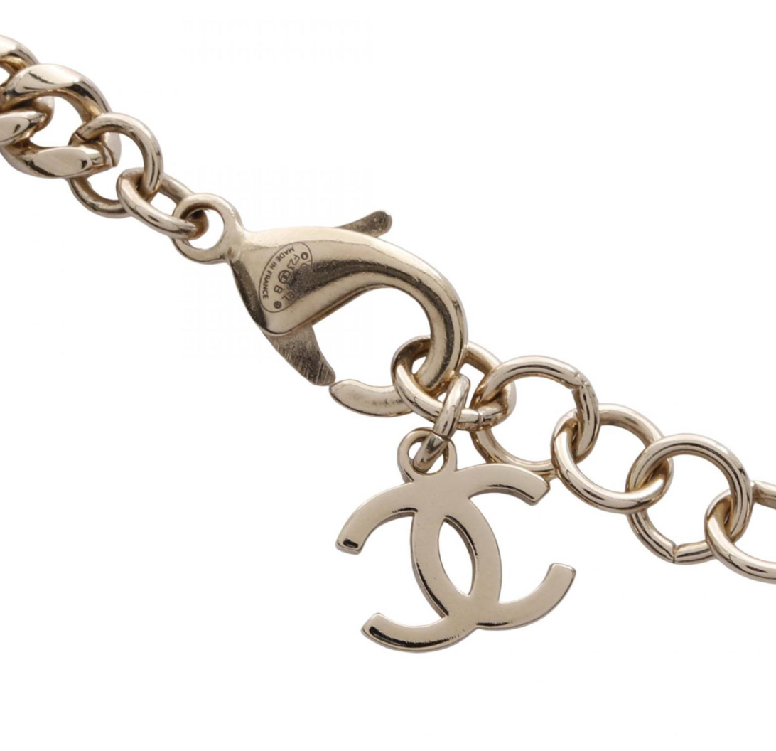 Chanel Double Heart Chain Necklace