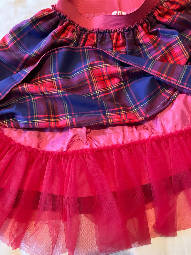 Il Gufo Kids Tartan Mini Skirt