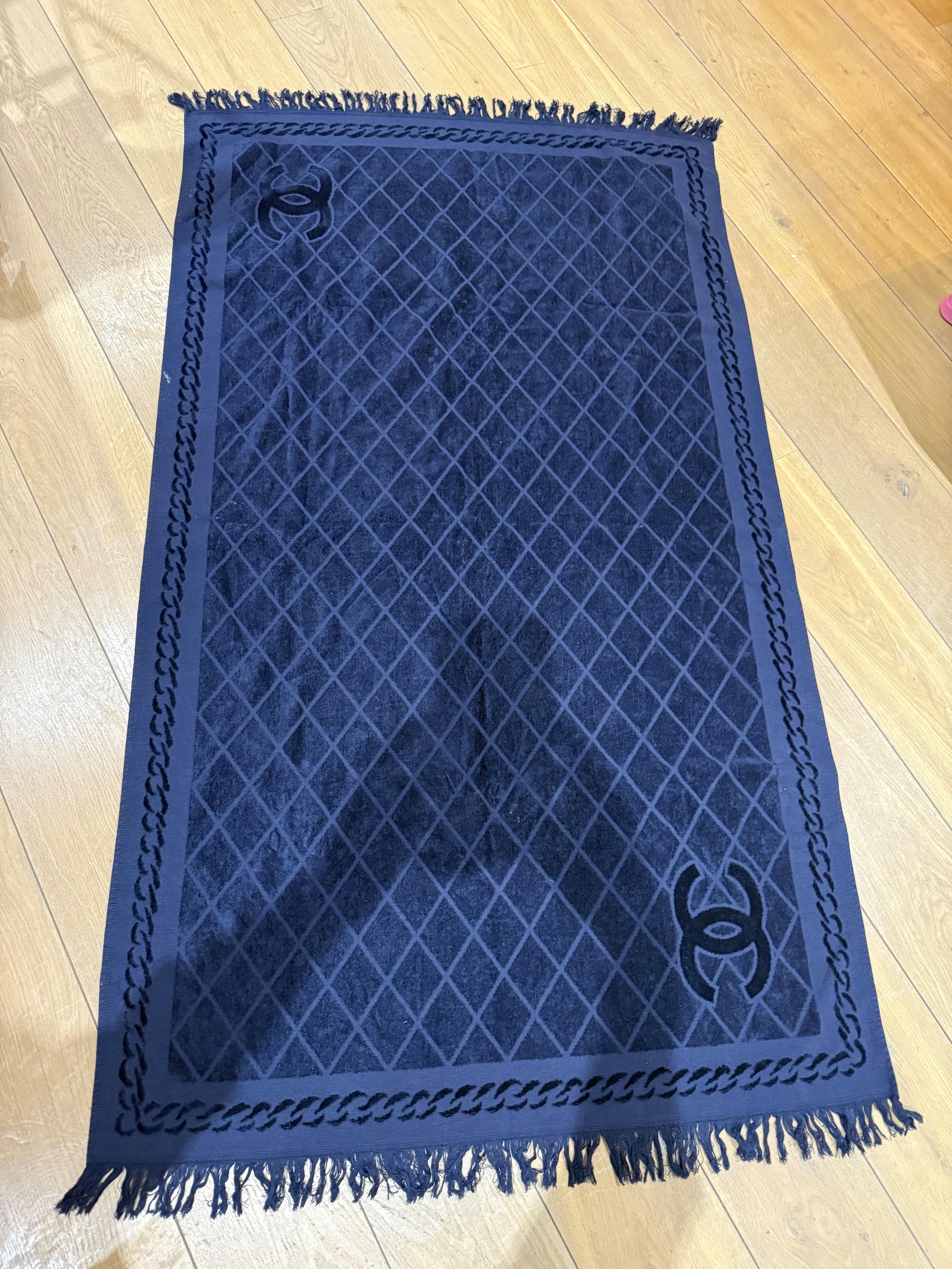 Blue Terry Cotton CC beach Towel