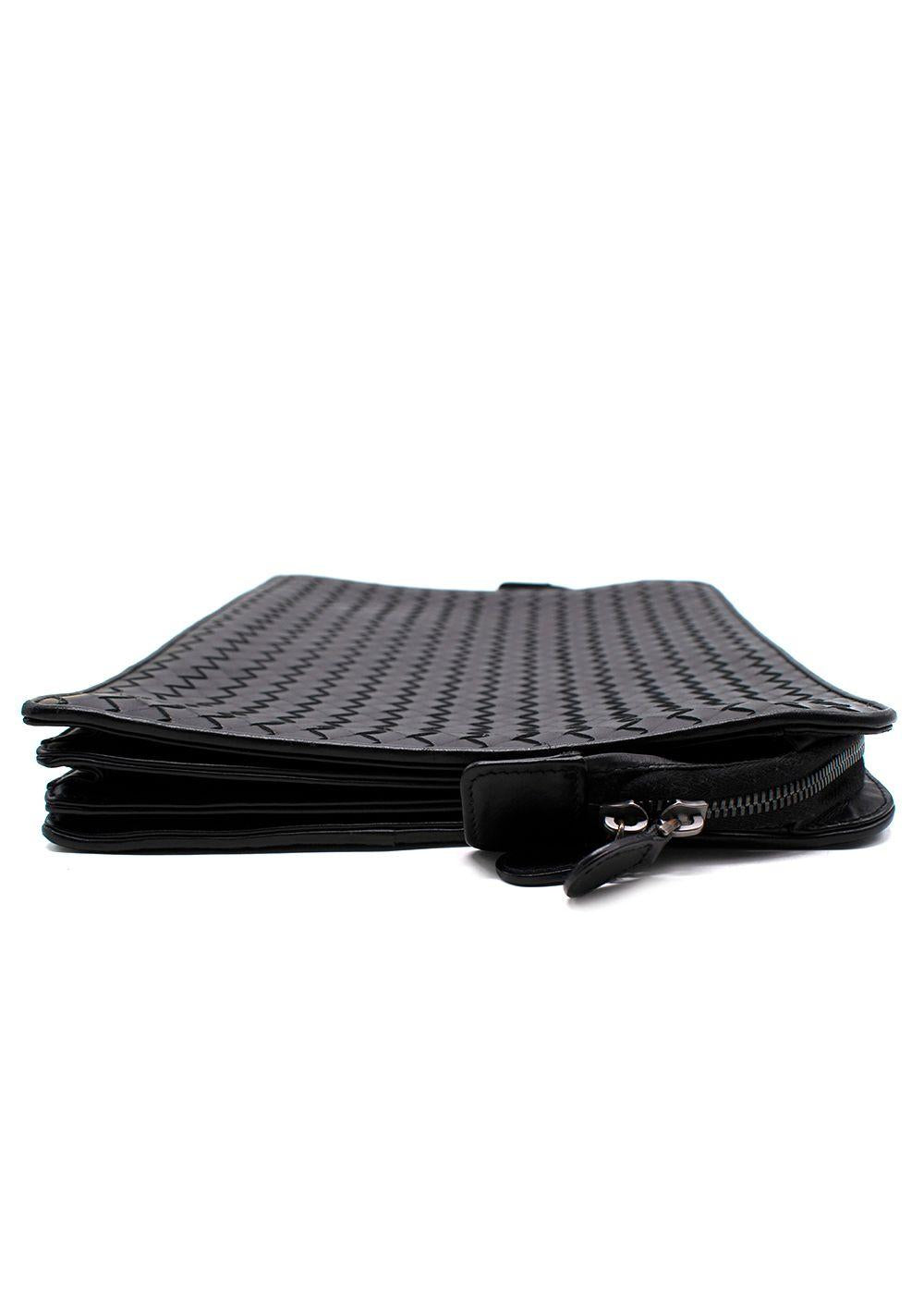Bottega Veneta Black Large Pochette/document holder