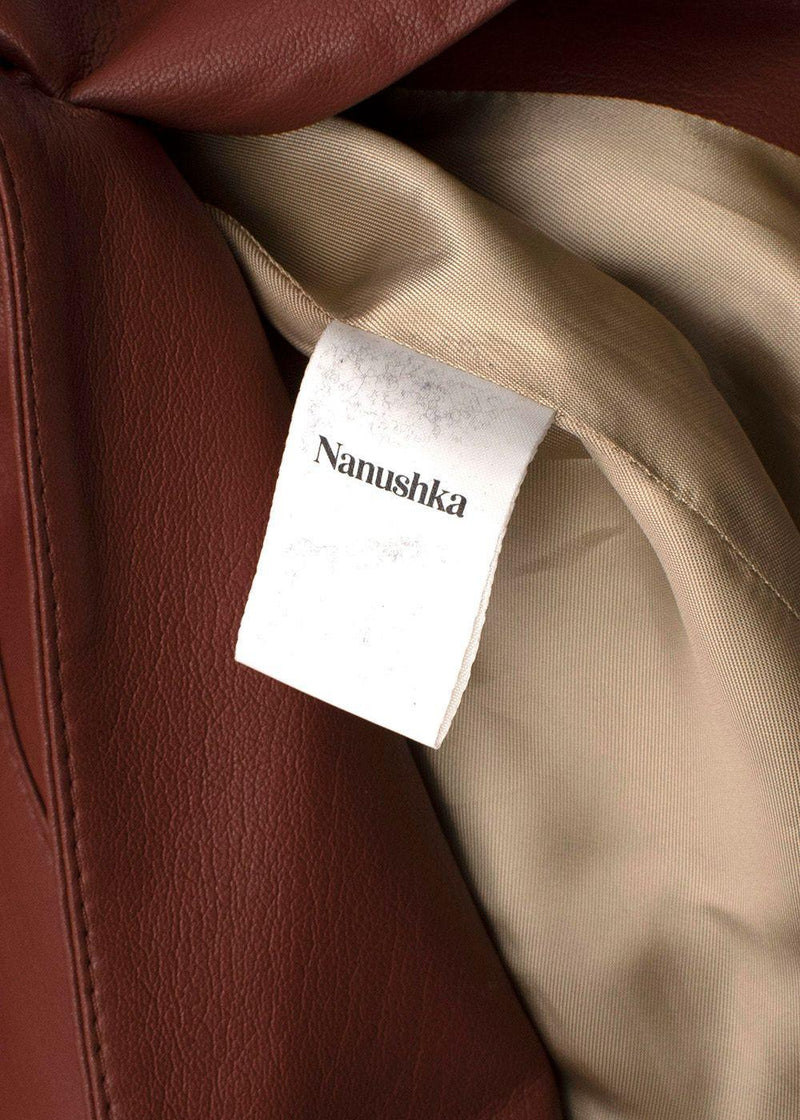 Nanushka Vegan-leather Evan Longline Blazer