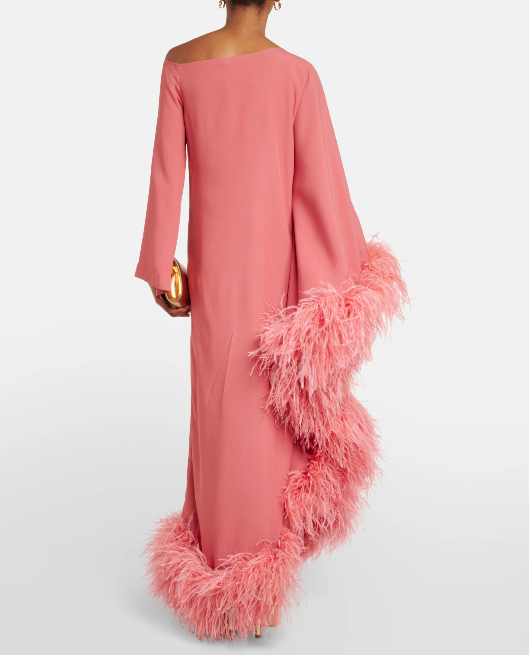 Taller Marmo Ubud Feather-Trim Dress