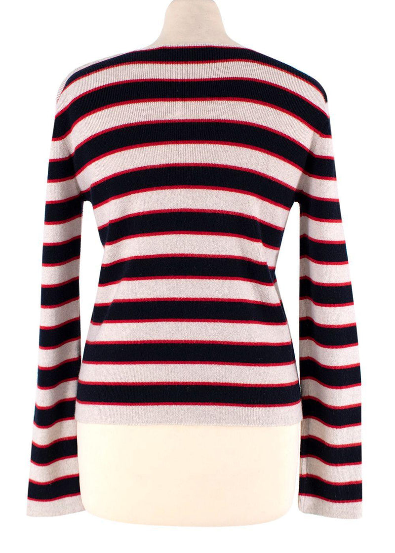 Valentino ricolour striped cashmere sweater