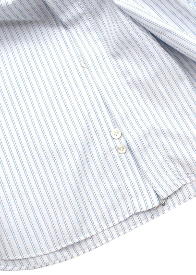Blue Striped Cotton Dress Shirt