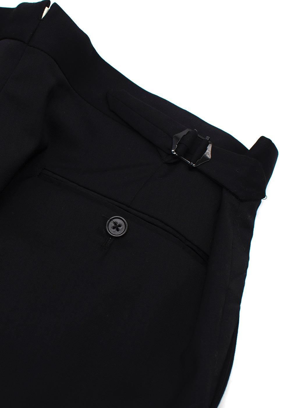 Ralph Lauren Black Tailored Wool Suit Trousers