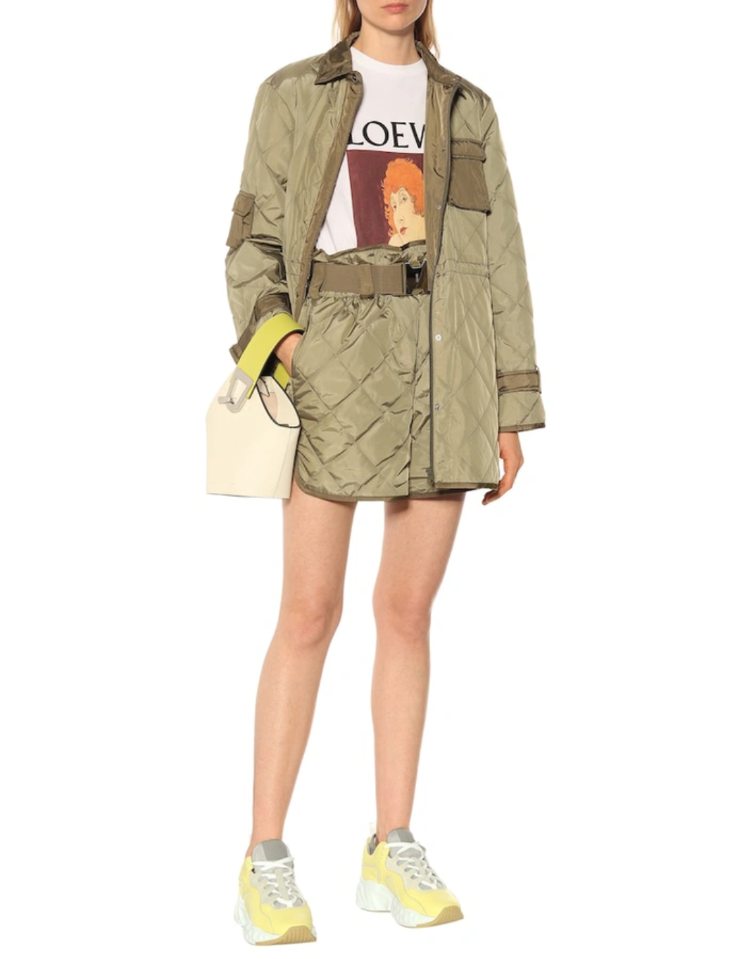 Yellow & Beige Manhattan Lace Up Sneakers