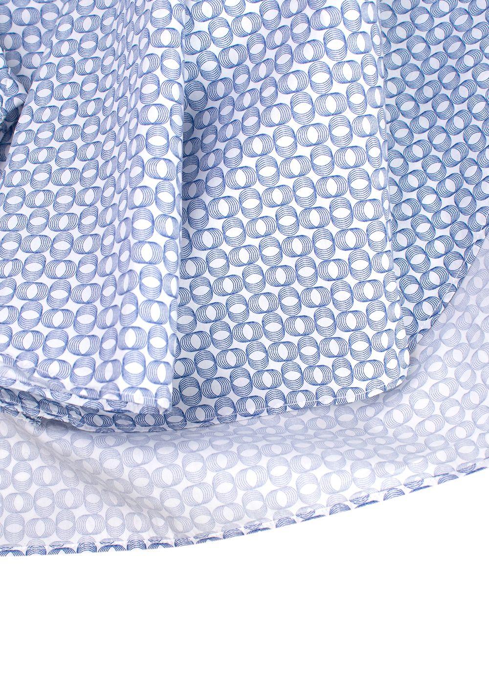 Cesare Attolini Napoli Blue Patterned Shirt