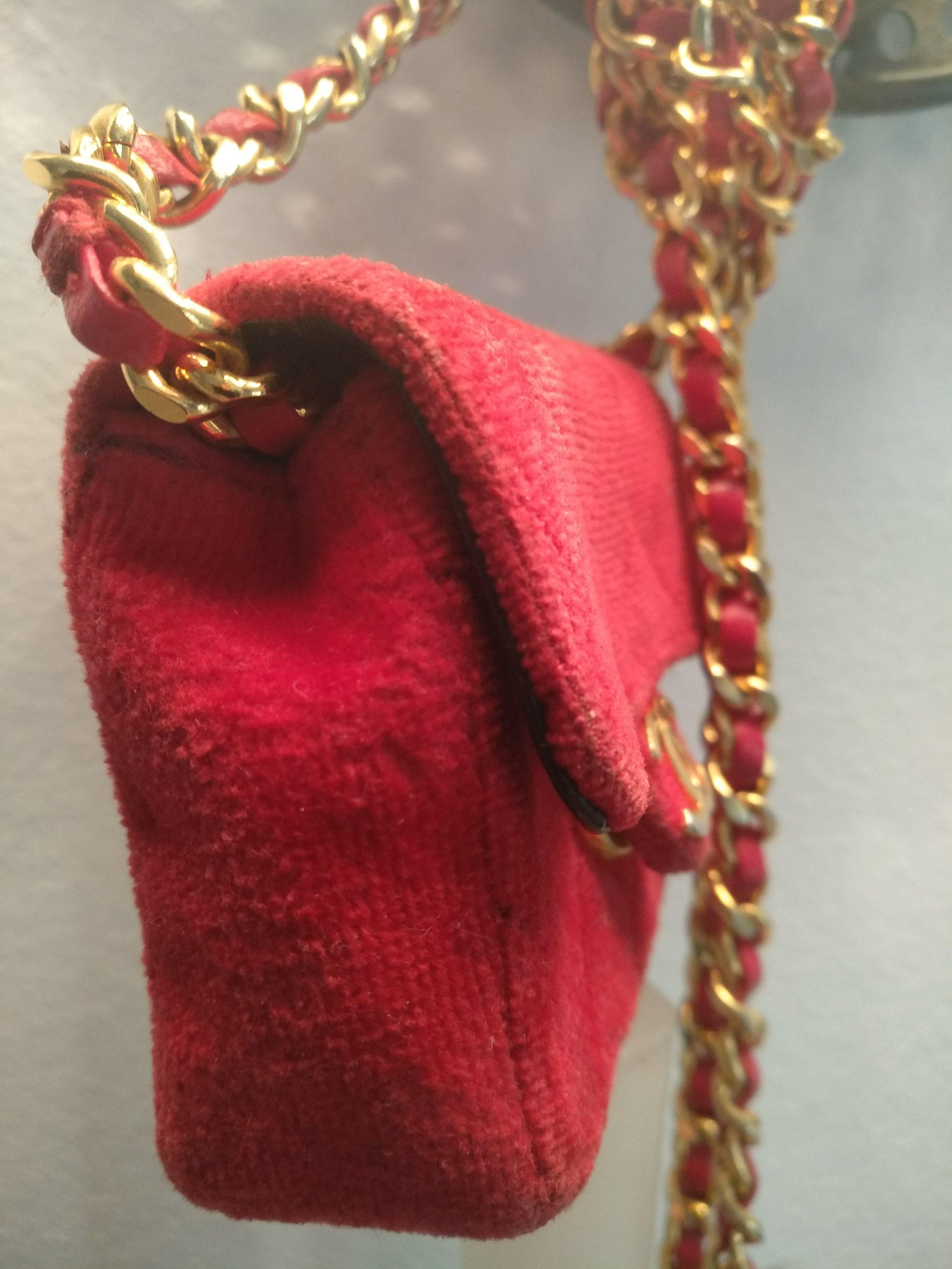 1990 Velvet Micro Flap Bag