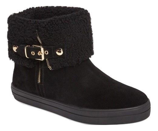 Burberry Black Sheepskin Lined Ankle Boots
